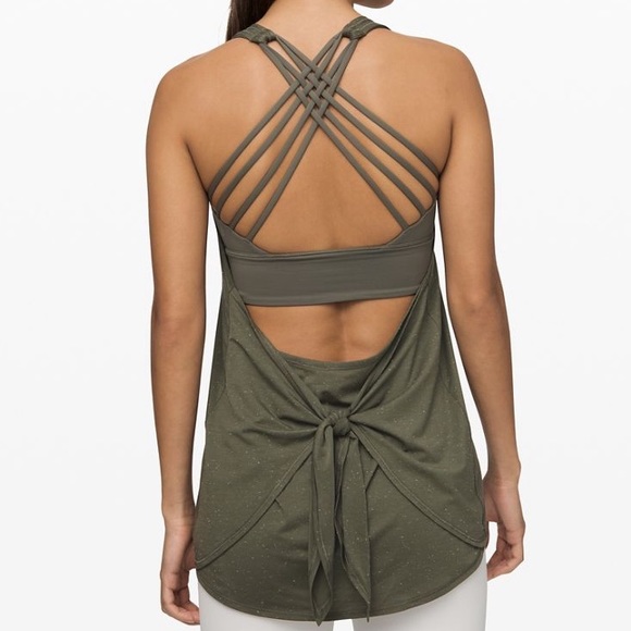 lululemon athletica Tops - Lululemon tied in energy 2 in 1 tank sage green 10